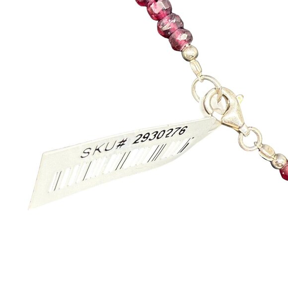 NWT Garnet Faceted Beaded Necklace Bohemian Boho Natural - Picture 5 of 6